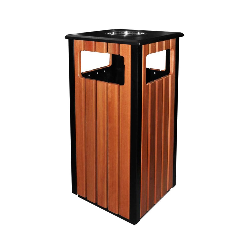 Jual Tempat  Sampah  Kayu  Outdoor Trash Can Ruparupa