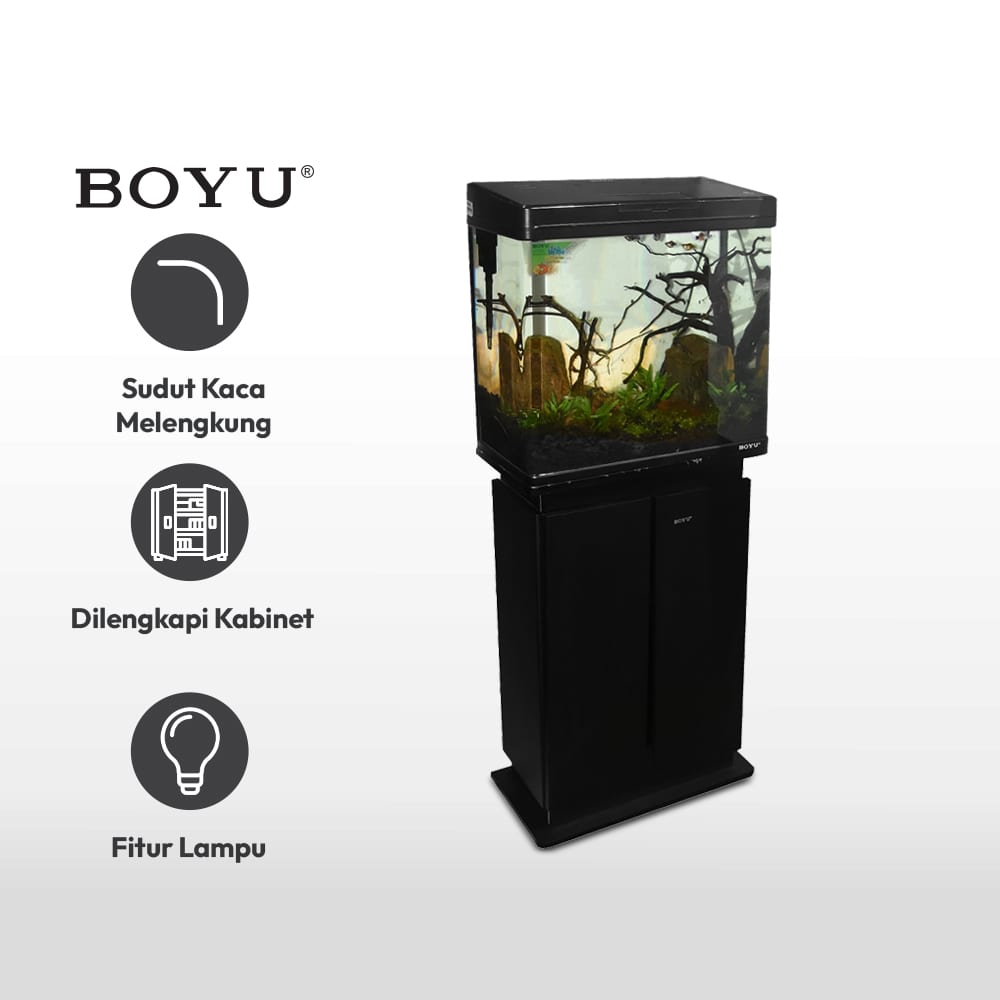Jual Boyu Set Akuarium Dan Kabinet Ms 520 M Hitam Original Ace Aquarium ace hardware medan