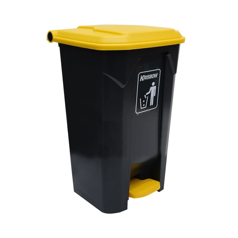 Jual Krisbow 100 Ltr Tempat Sampah Plastik Pedal Abu Abu Terbaru Ruparupa