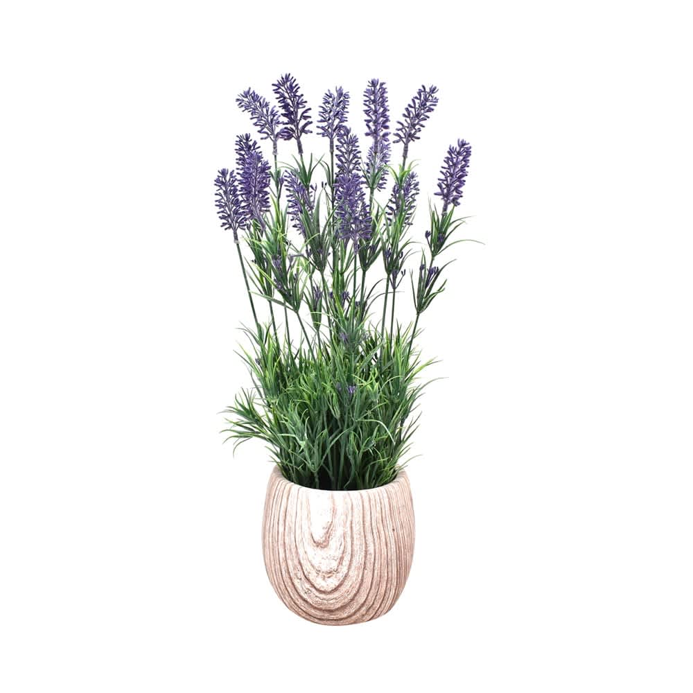 Jual Arthome 50 Cm Bunga Artifisial Lavender Dengan Pot Kayu