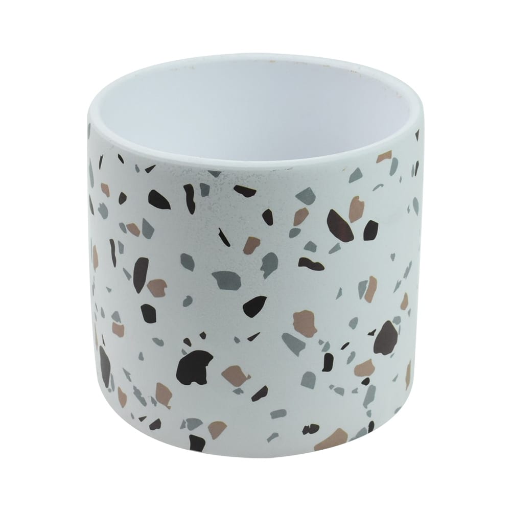 Jual Pot Tanaman Dekorasi Keramik Terrazzo Pottery B 1 13 5 X 13 5 X 12 5 Cm Terbaik Informa
