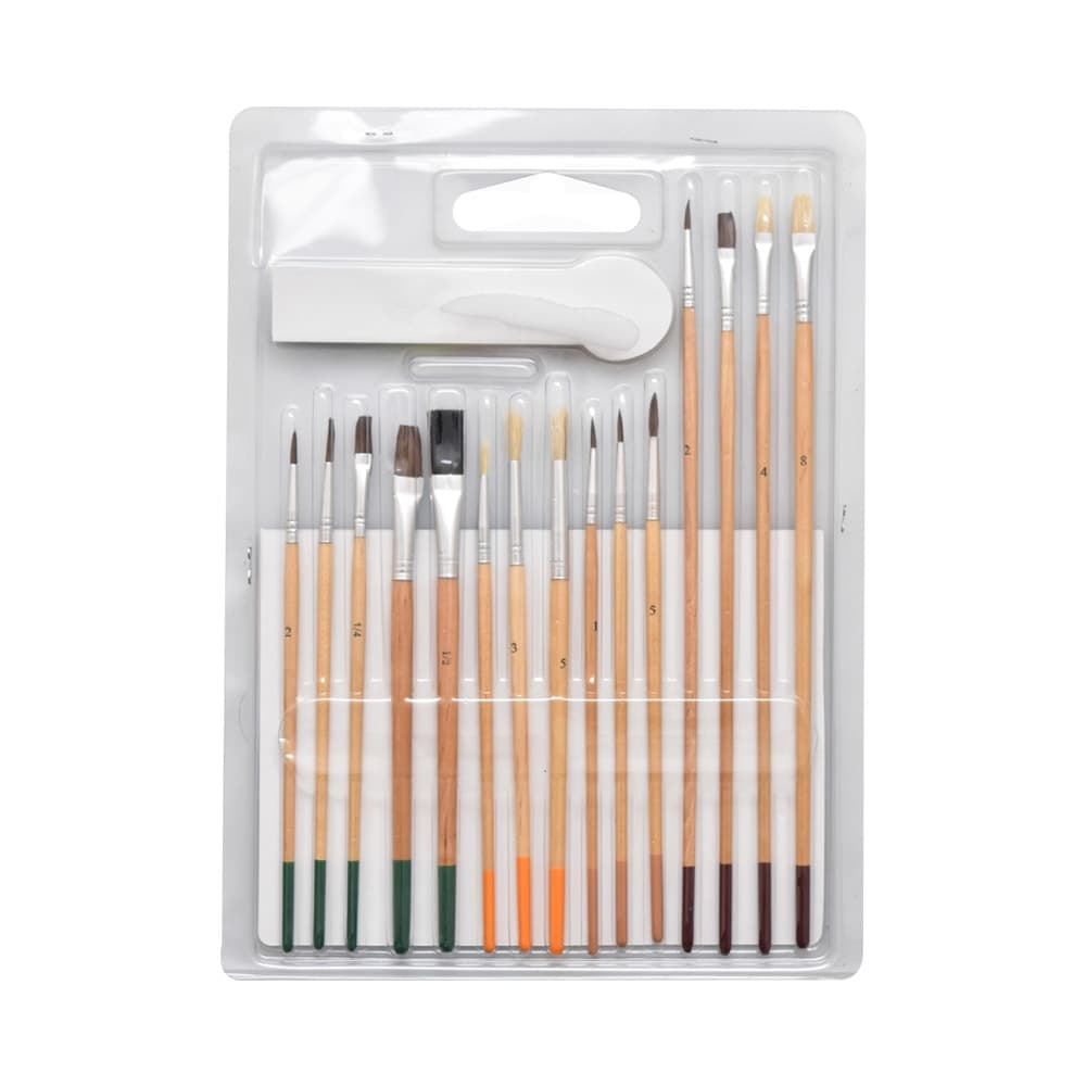 Kingorigin Set Kuas Cat Lukis 15 Pcs