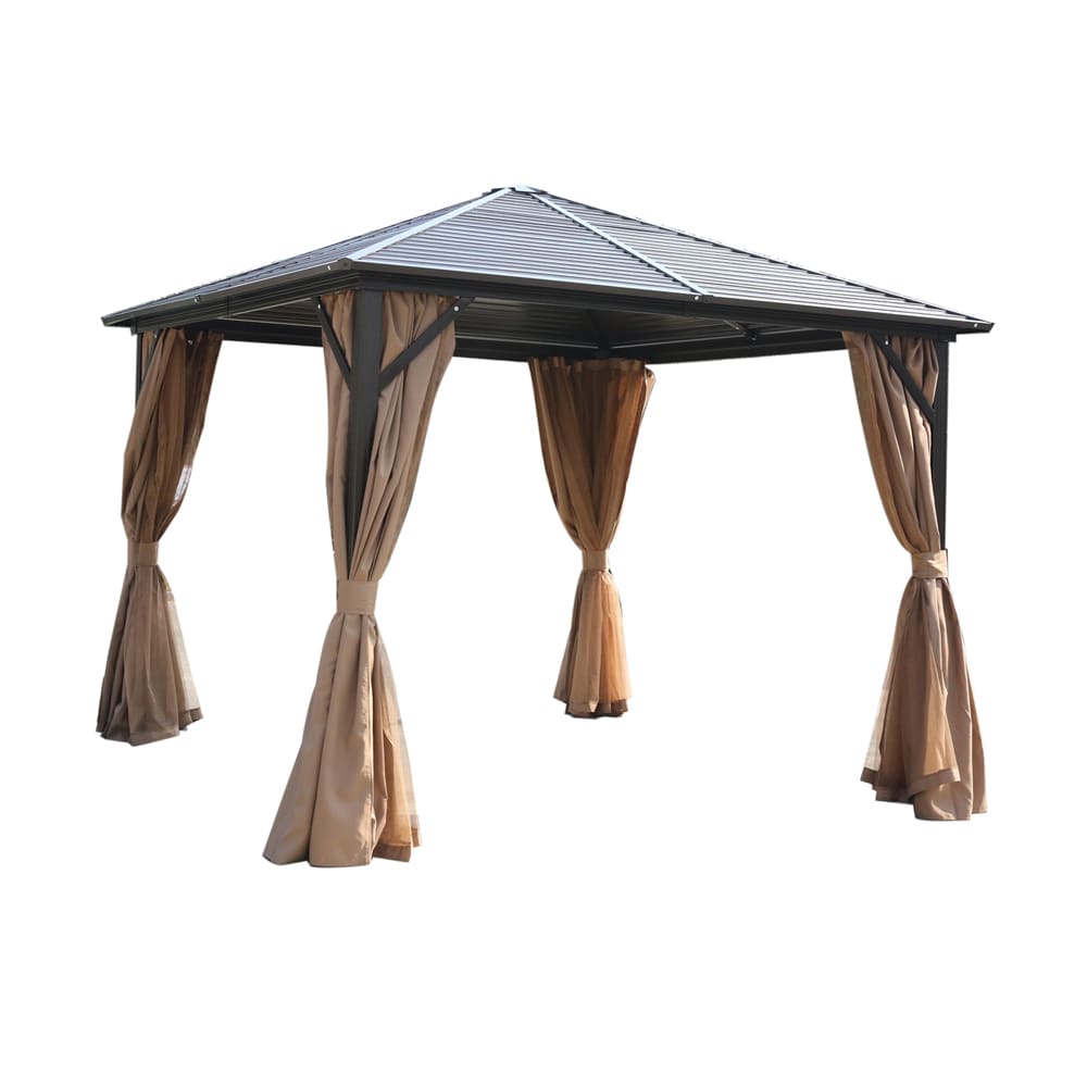 Jual Soleil Tenda Gazebo Atap Metal 300 X 300 Cm Cokelat Original Ace