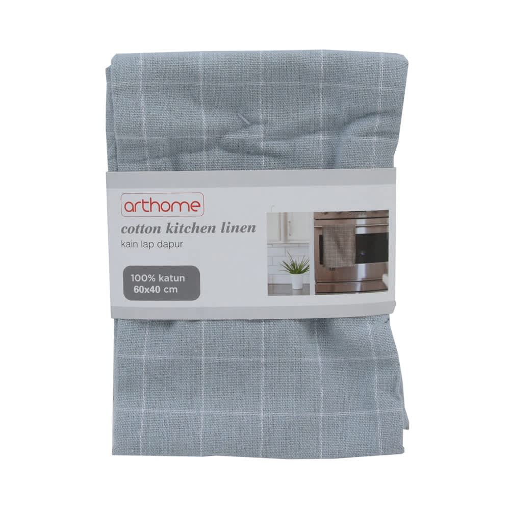 Jual Krishome Kain Lap Dapur Katun Linen 60 X 40 Cm Abu Abu
