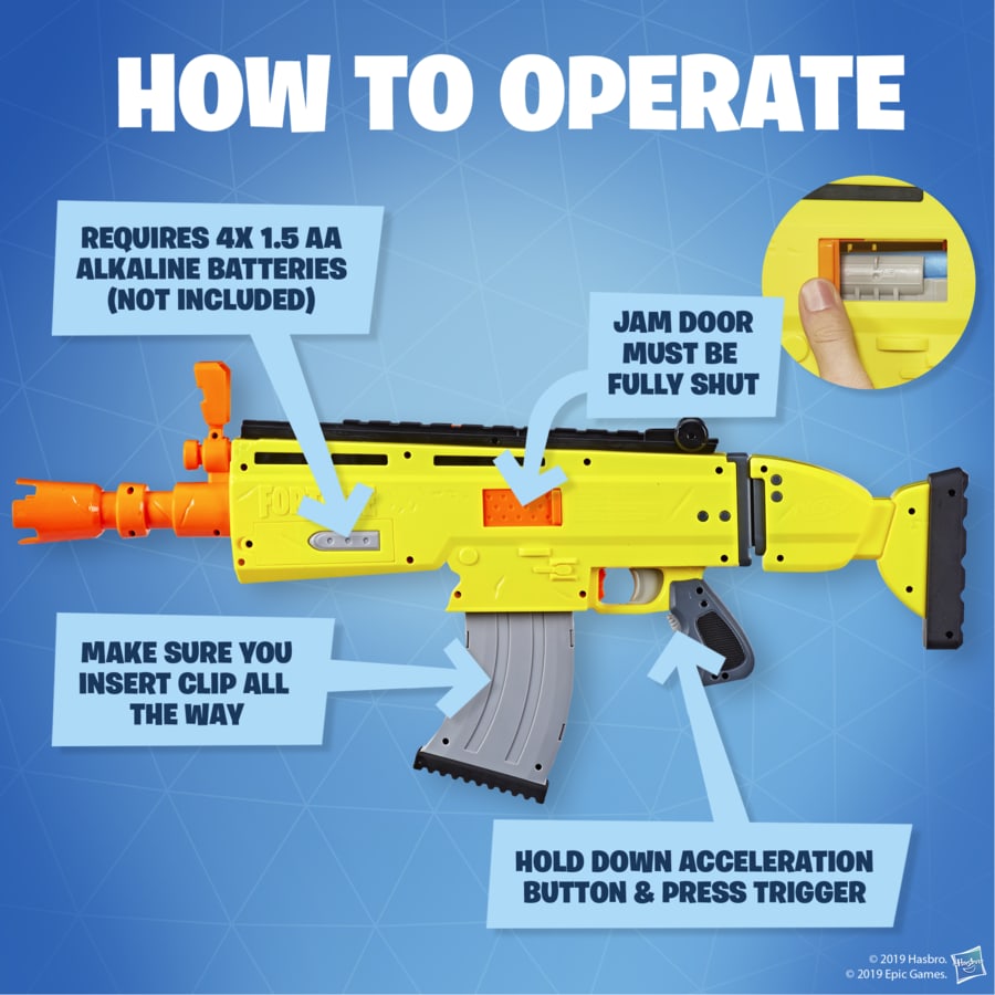 Jual Nerf Fortnite Pistol Mainan Ar L E 