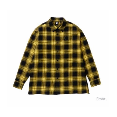 Jual Bts On Flannel Shirt 01 Brown M 