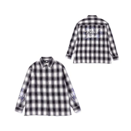 Jual Bts Bs Flannel Shirt 02 Black M 