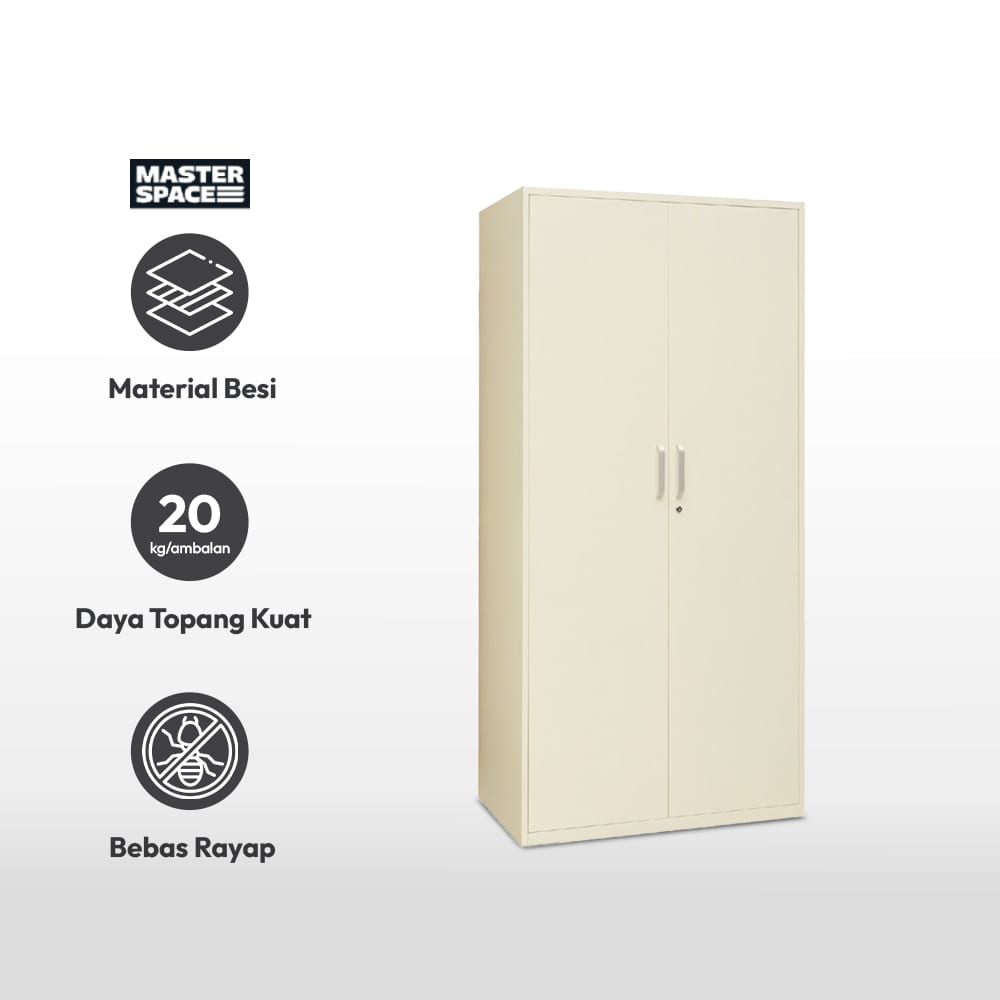 Masterspace Lemari Pakaian 2 Pintu Multi Column - Putih
