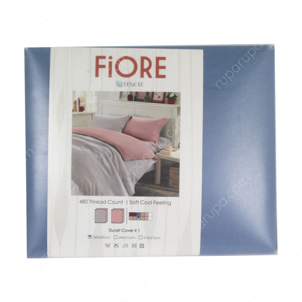 Jual Fiore 260 X 230 Cm Two Tone Duvet Cover Tencel Biru Abu Abu Terbaru Ruparupa