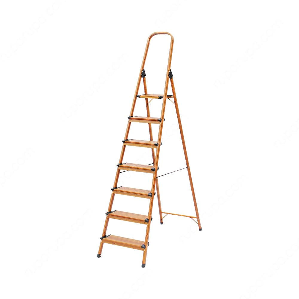 Jual Krisbow Tangga Lipat Aluminium 7 Wide Step Motif Kayu ...