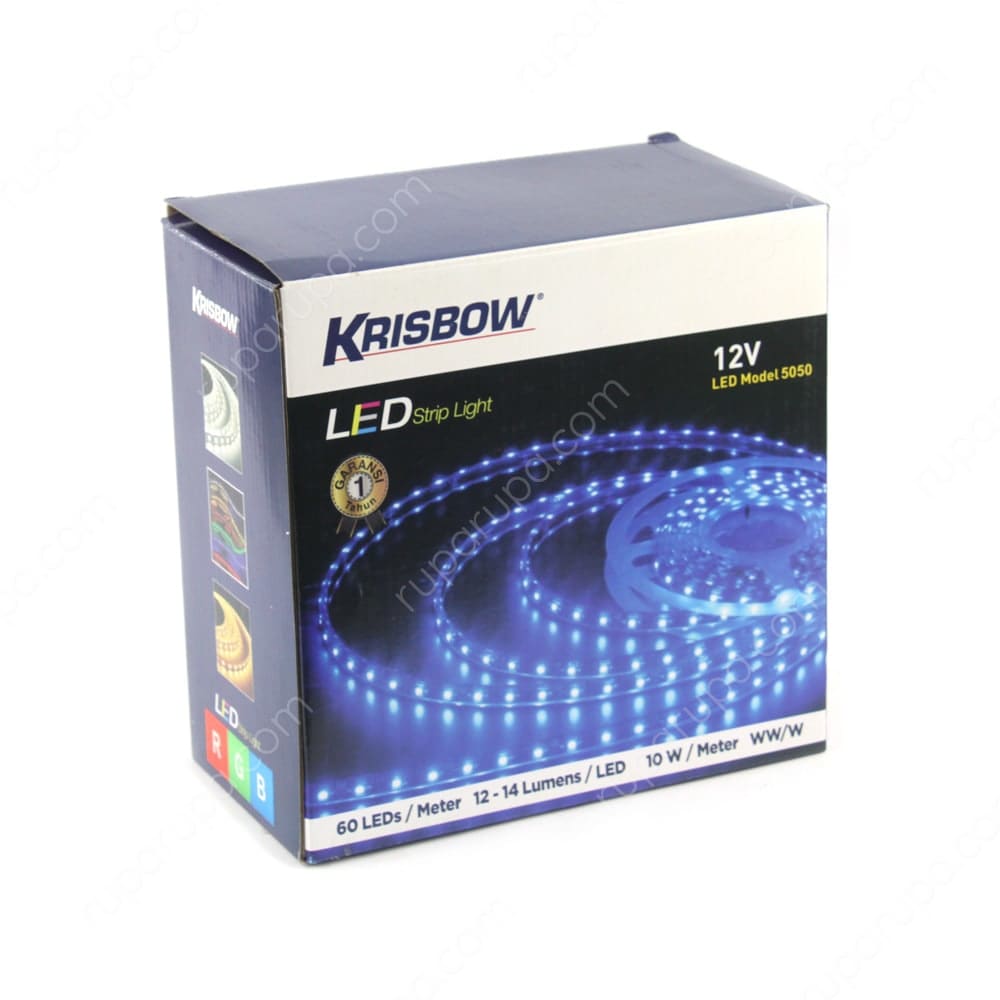 krisbow lampu led strip 12v 5 mtr rgb