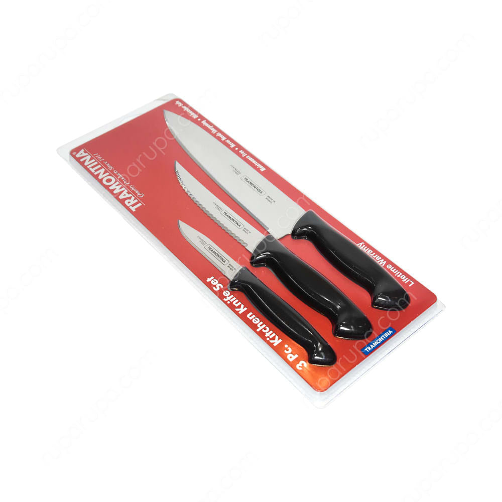 tramontina set 3 pcs pisau dapur