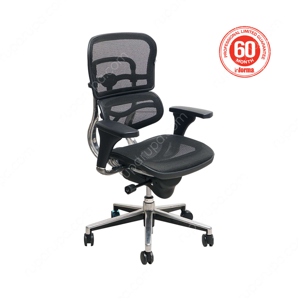 Jual Ergohuman Kursi  Kantor Ergonomis  Low Back Hitam 