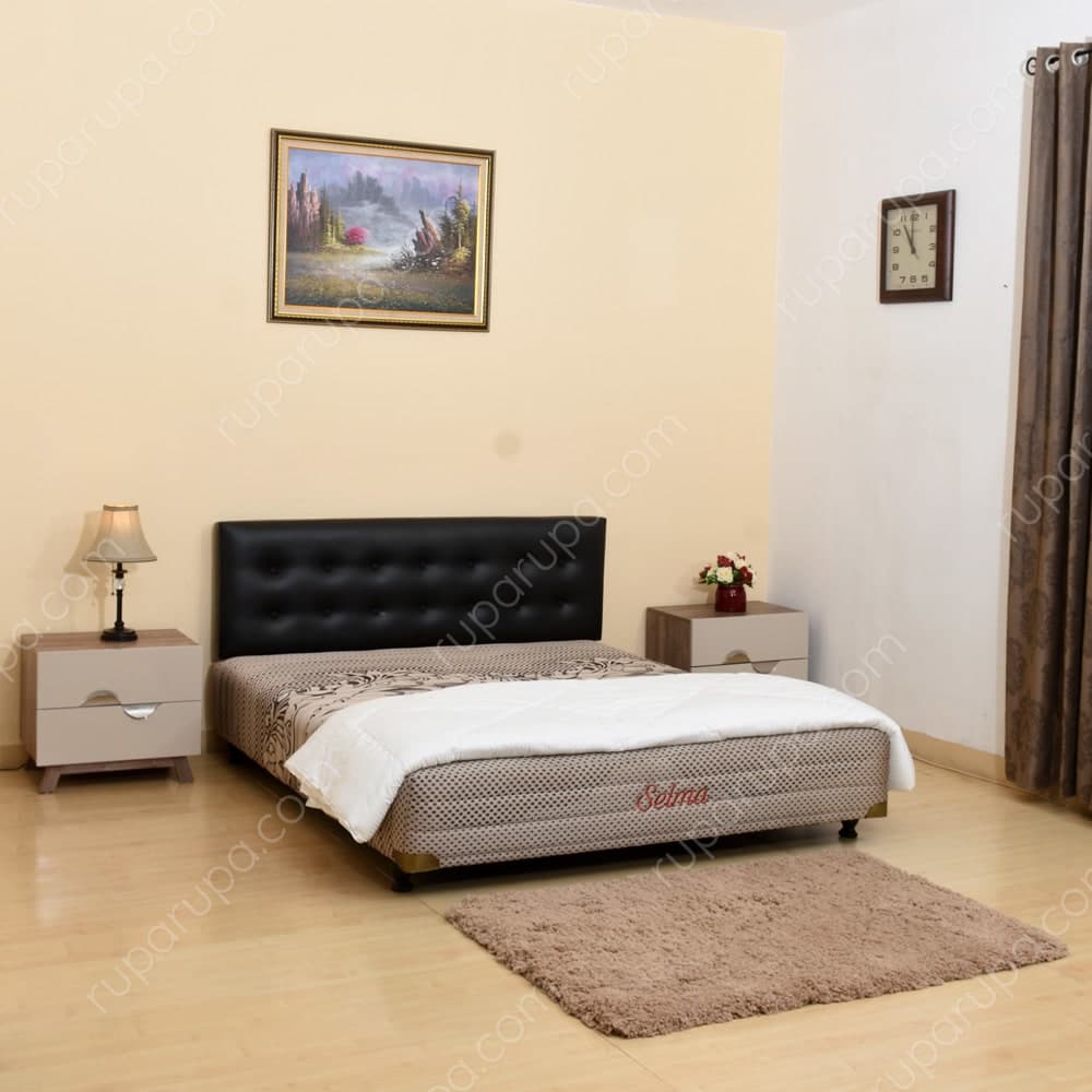 selma set tempat tidur sharon multibed 160x200 cm cokelat tua