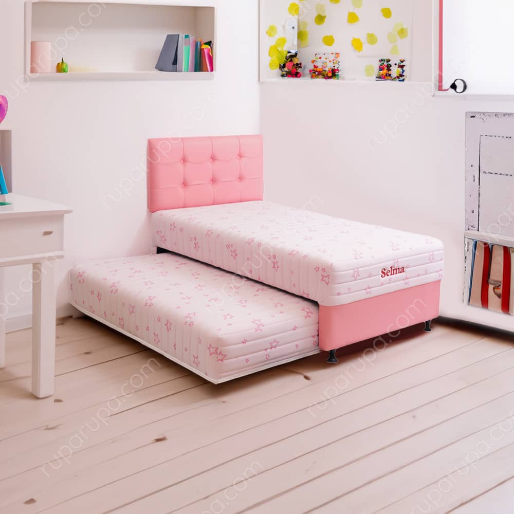Selma Tempat Tidur Scholastica 4 In 4 440x400 Cm - Pink Selma Tempat Tidur Scholastica 4 In 4 440x400 Cm - Pink