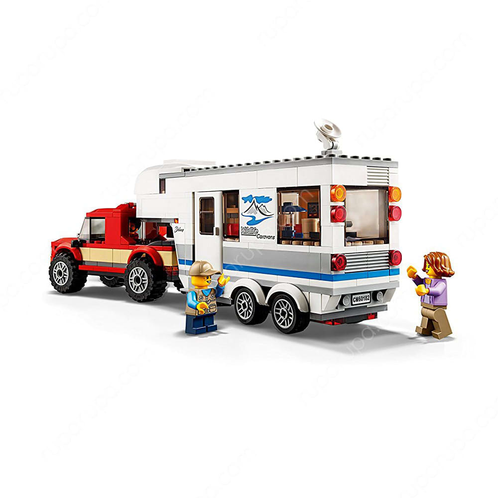 lego city great vehicles pickup & caravan truck toy