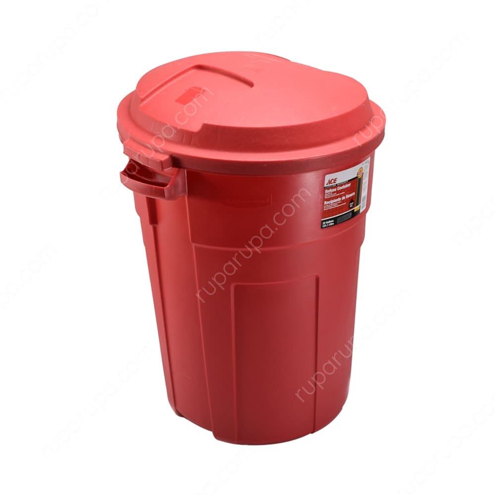 Jual Ace  32 Gl Tempat  Sampah  Plastik Outdoor Merah Terbaru 