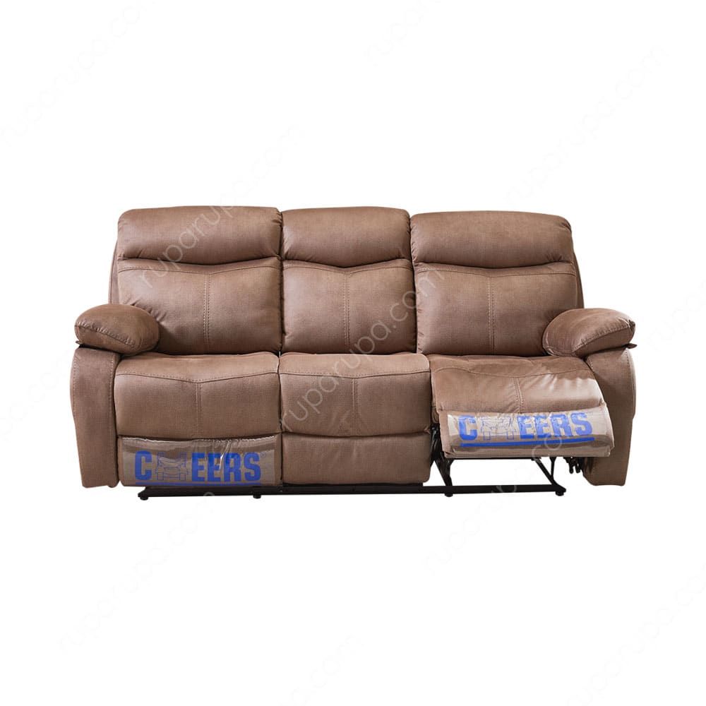Jual Cheers Mackenna Sofa Recliner 3 Dudukan Cokelat Tua Terbaik