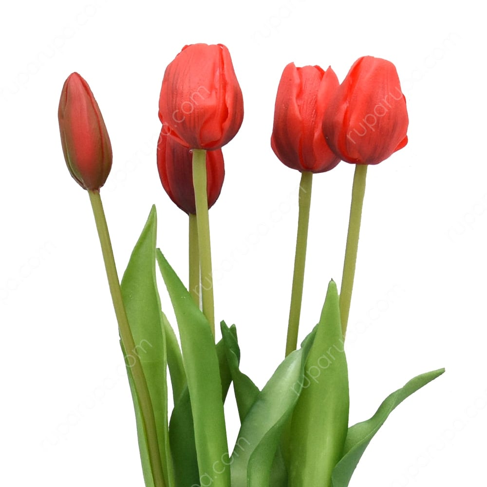 Jual Arthome 43 Cm Bunga Artifisial Tulip Bush Merah Terbaik Informa