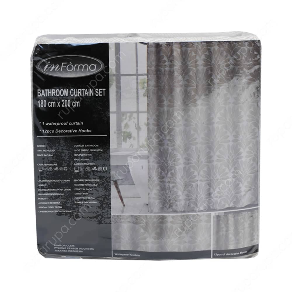 tirai kamar mandi 180x200 cm jacq embro