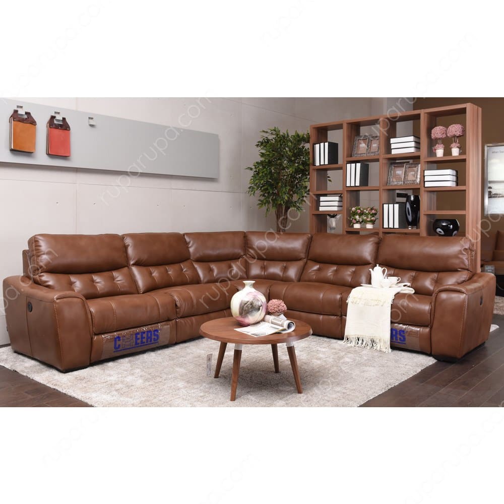cheers sofa recliner sectional mod lhtbrn 35746 s 4 cokelat