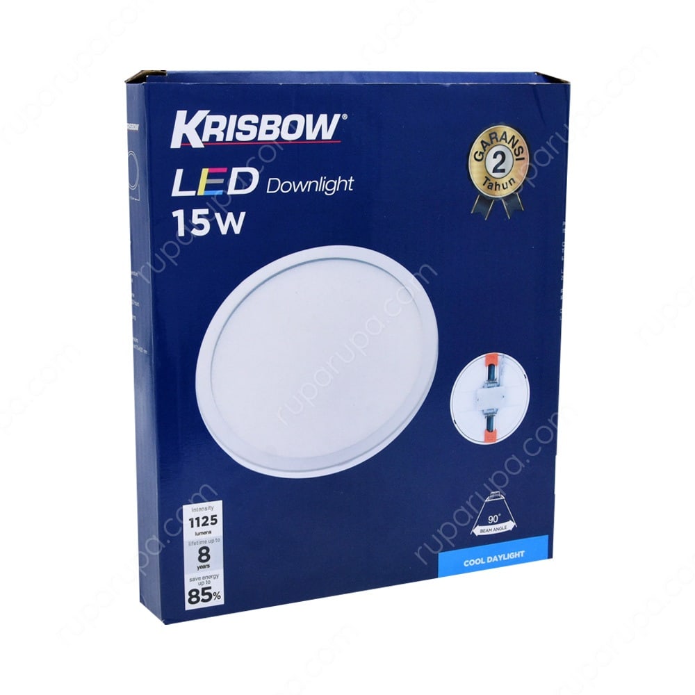 Jual Krisbow Lampu Downlight Led Round 15 W 6500 K Cool 