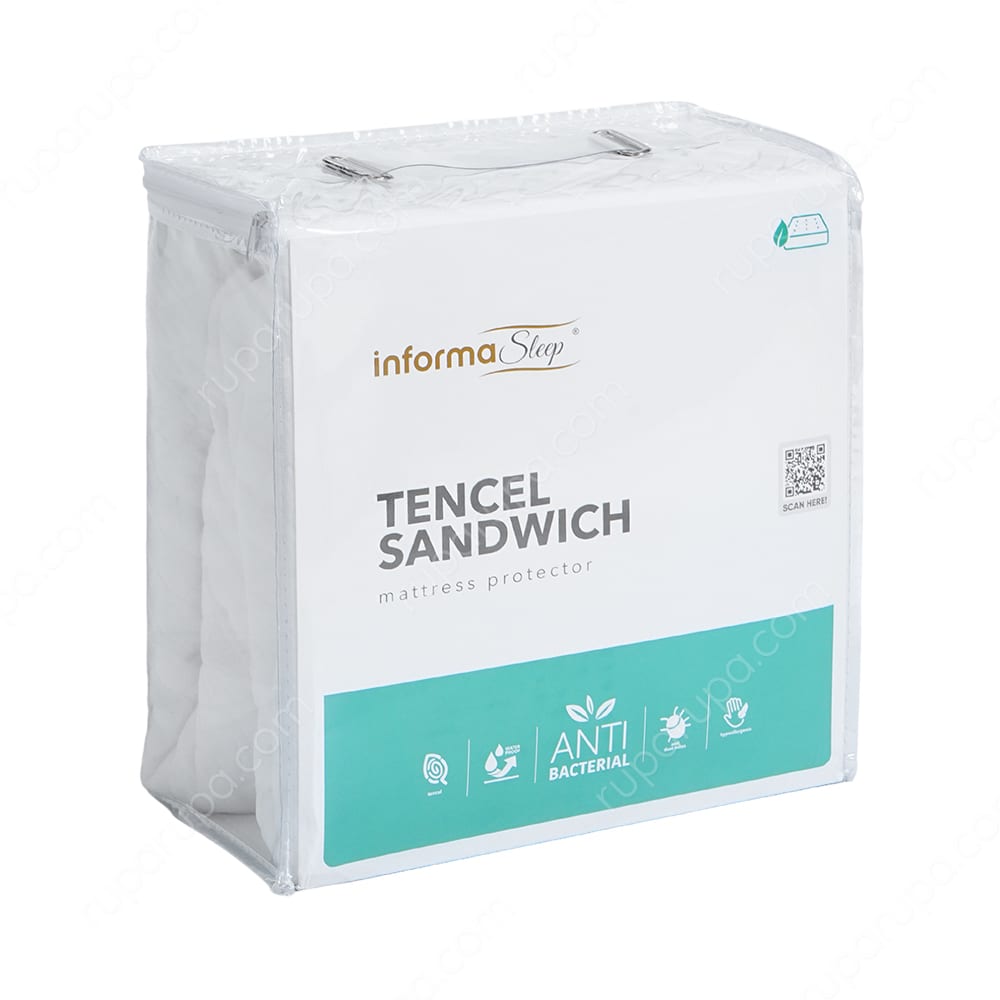 Jual Pelindung Matras 120 X 200 Cm Tencel Sandwich Putih ...
