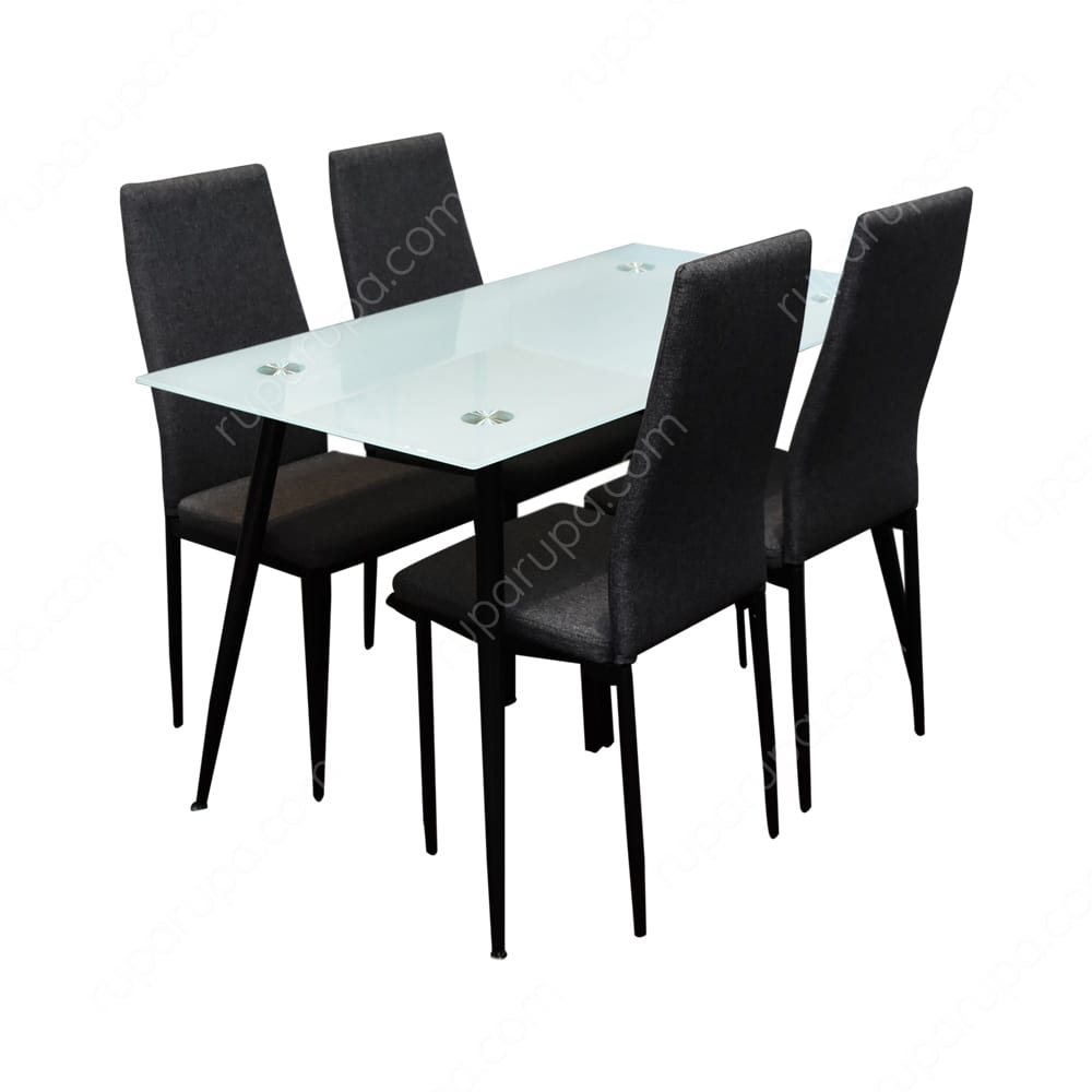 mosby set meja makan 4 kursi