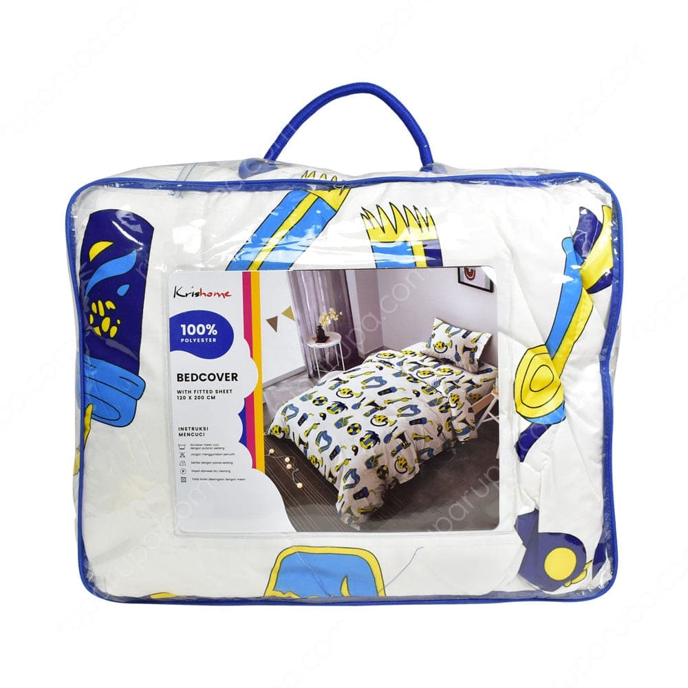 sleep lite 120x20030 cm set 4 pcs seprai bed cover anak football putih