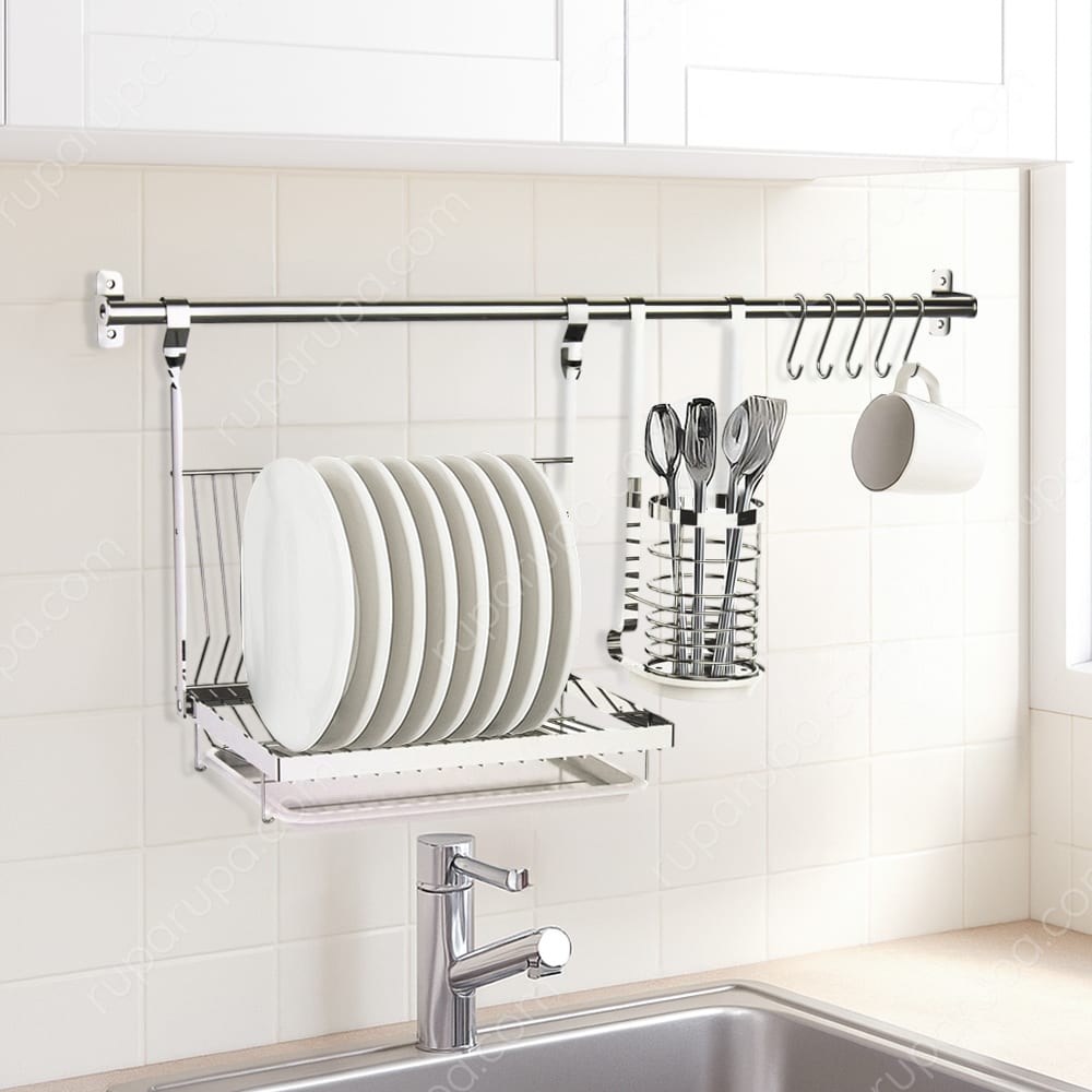 Jual Krischef Rak Piring Gantung 60 Cm Silver Terbaru Ruparupa