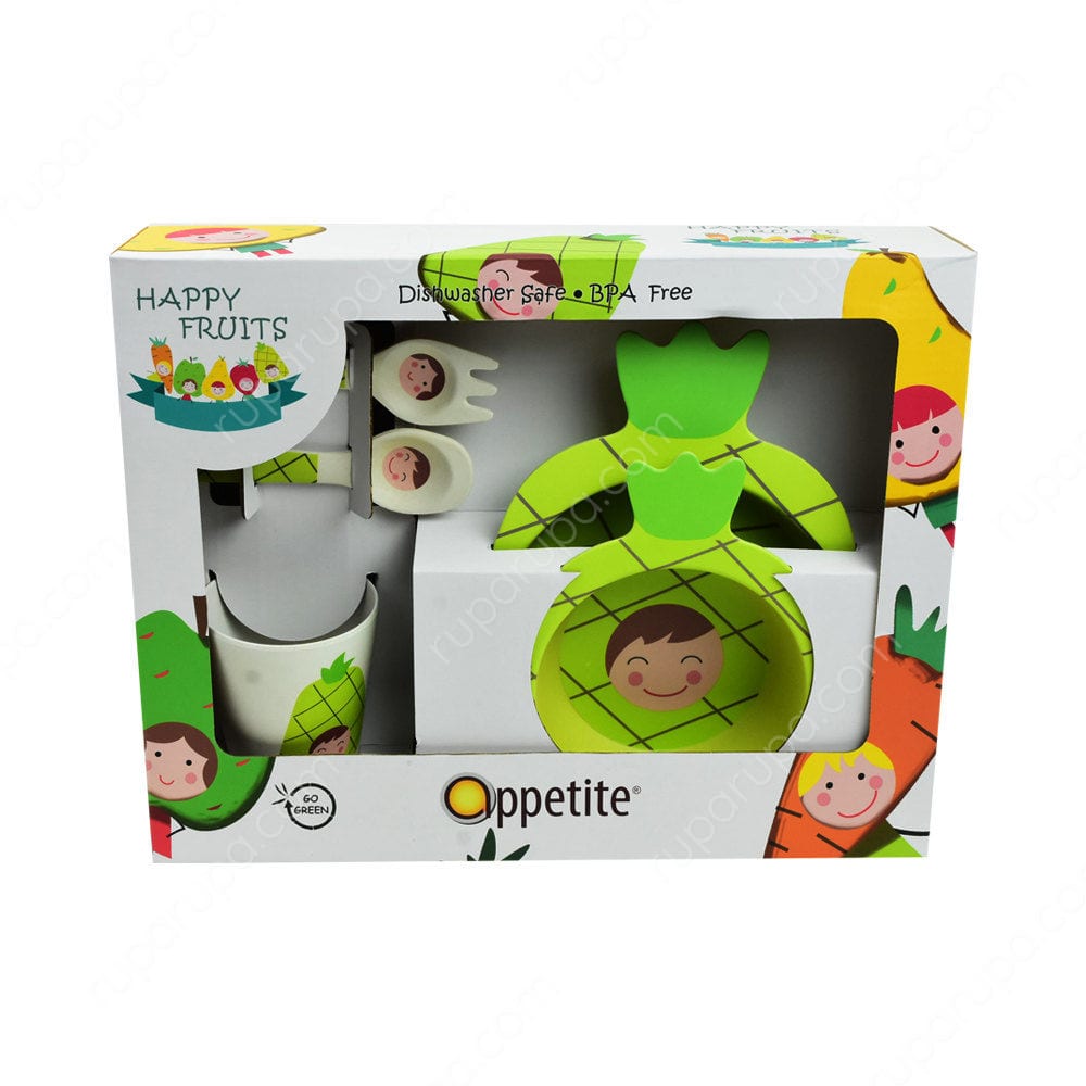 Jual Appetite Set Perlengkapan  Makan  Anak Pineapple 5 Pcs 