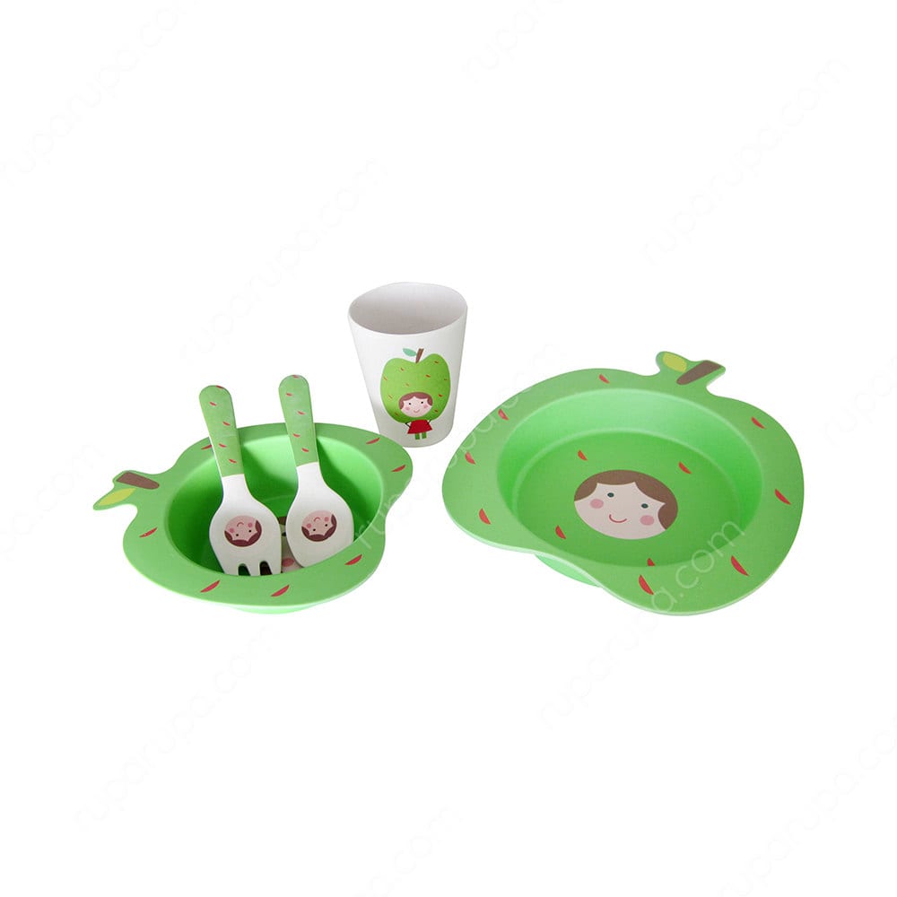 Jual Appetite Set Perlengkapan  Makan  Anak Apple 5 Pcs 