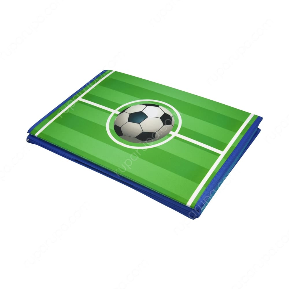Jual Krishome Kotak Penyimpanan Ottoman Kids Football Biru Terbaik Informa