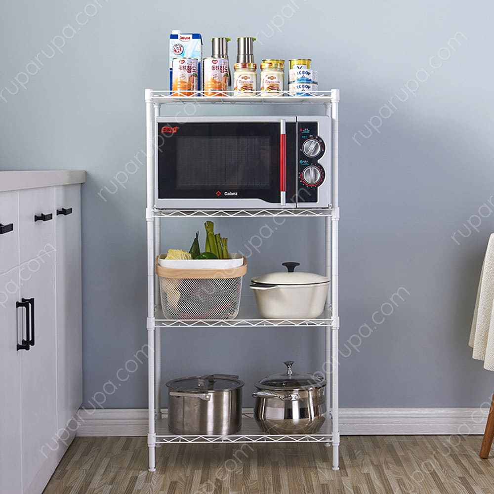 Jual Krisbow Rak Besi 4 Tingkat Putih Terbaru Ruparupa