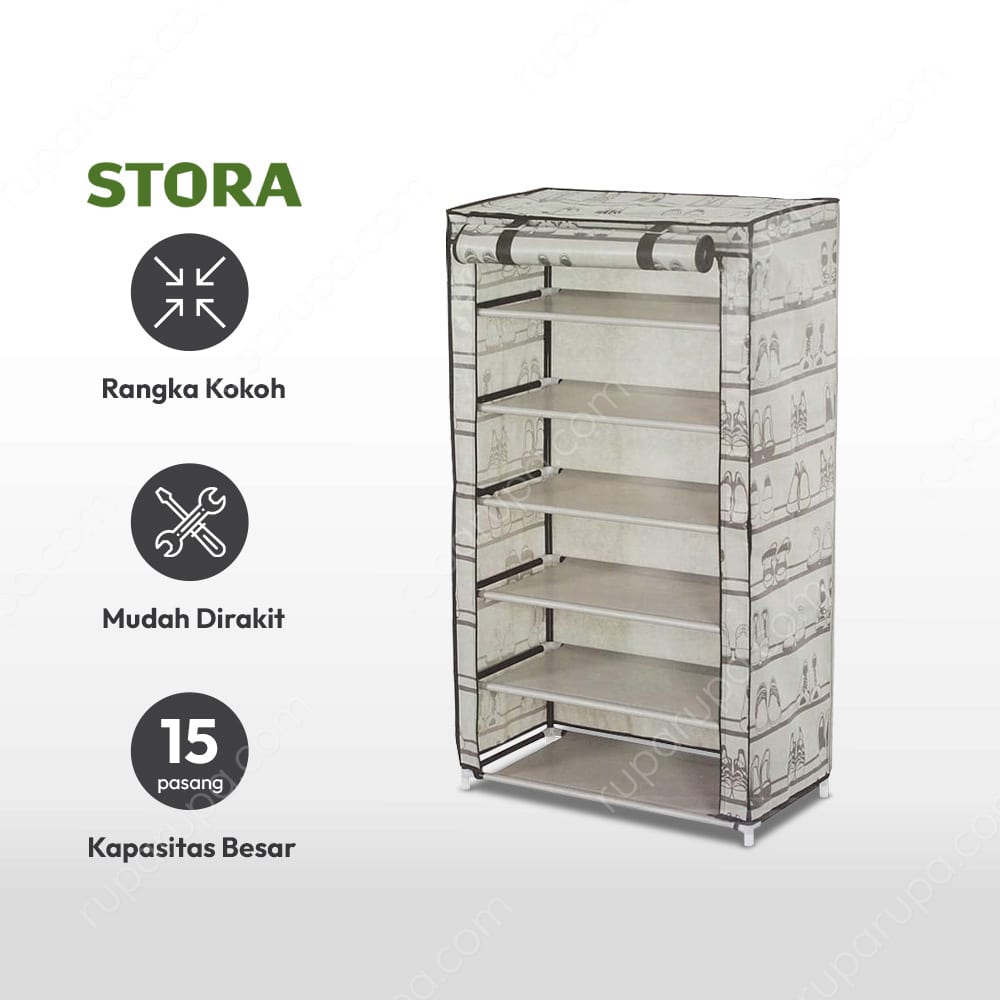 Jual Krisbow Rak Sepatu 6 Tingkat Abu Abu Terbaru Ruparupa