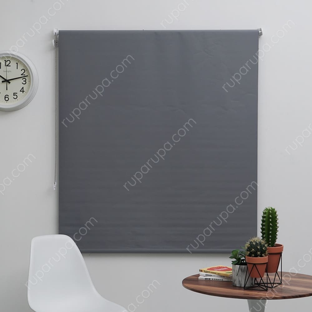 Jual Gorden 60 X 240 Cm Roller Blind Blackout Solid Abu ...