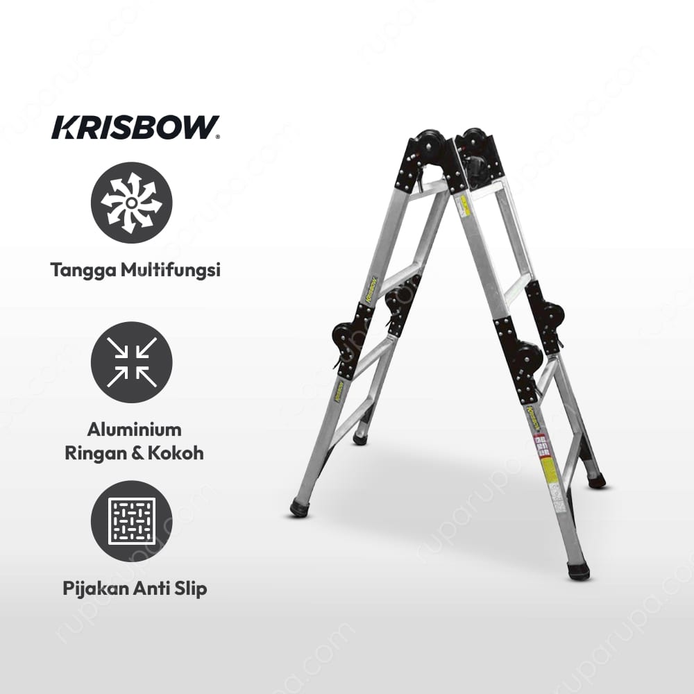 Jual Krisbow Tangga Lipat Aluminium 6 2 Meter Terbaru