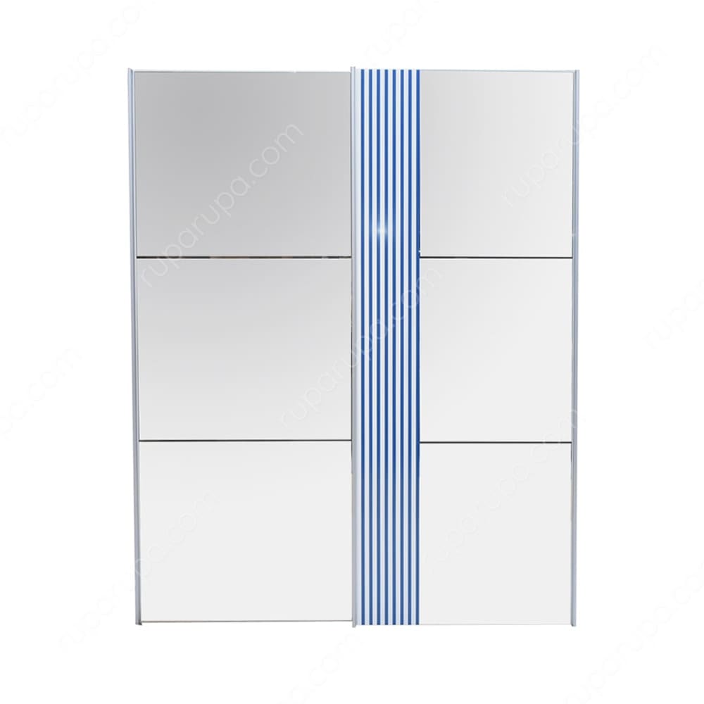 Jual Lemari  Pakaian 2 Pintu Geser Blue Stripe Terbaru 