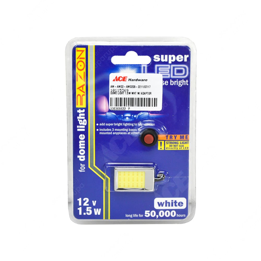 razon lampu kabin mobil led dengan adaptor 1 5 w putih