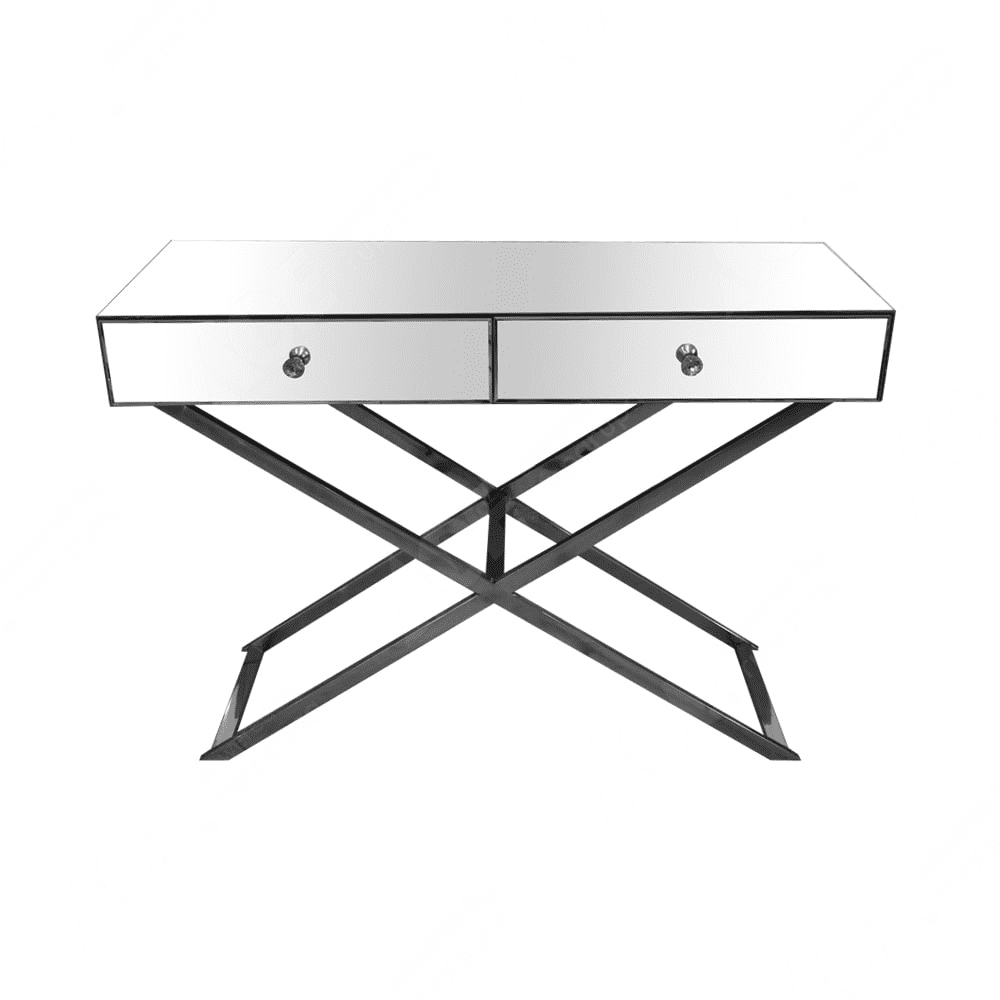 meja konsol kaca 111x40 5x80 cm silver