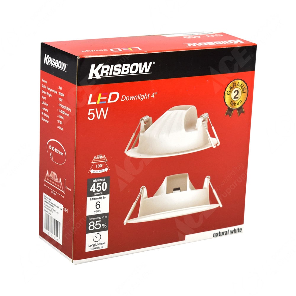 Jual Krisbow Lampu Downlight Led 4 Inci 5 W Natural White Jual Krisbow Lampu Downlight Led 4 Inci 5 W Natural White