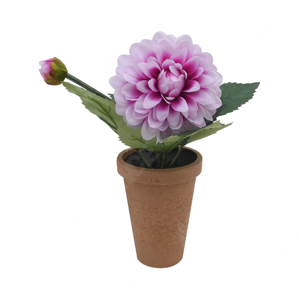 Jual Arthome Bunga Artifisial Dahlia Dengan Pot Ungu Original Ace