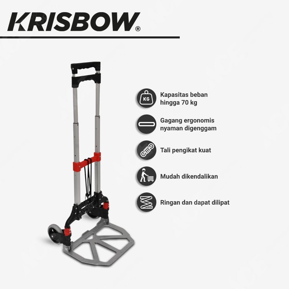 Jual Krisbow  Troli  Lipat  Aluminium 70 Kg Original ACE