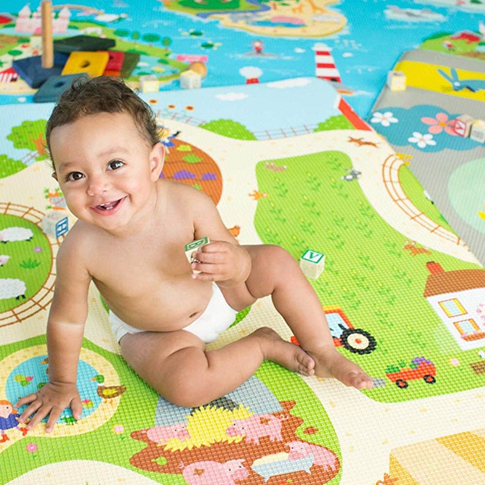 baby care play mat busy farm