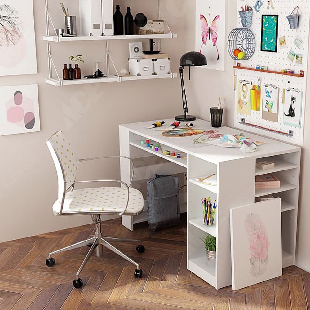 Jual Safron Meja Belajar Art Craft Putih Original Ace