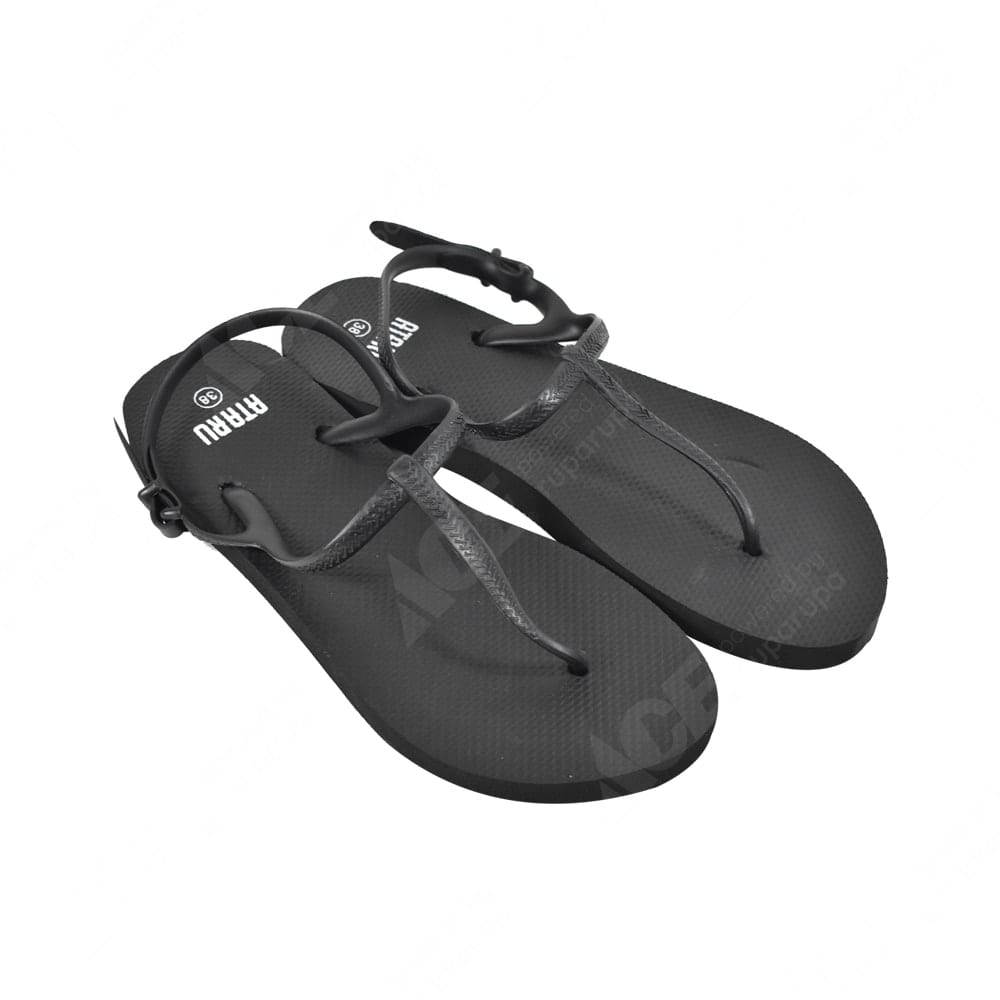 Jual Ataru Ukuran  38 Sandal  Wanita T Strap Hitam Original 