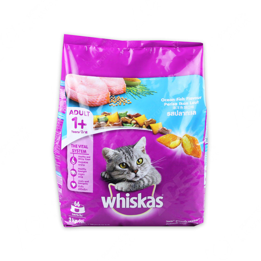 Jual Whiskas Makanan Kucing Ocean Fish 3 Kg Original Ace