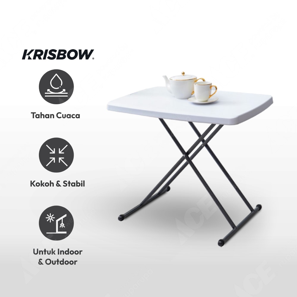 Jual Krisbow Meja Taman Lipat Adjustable Original Ace