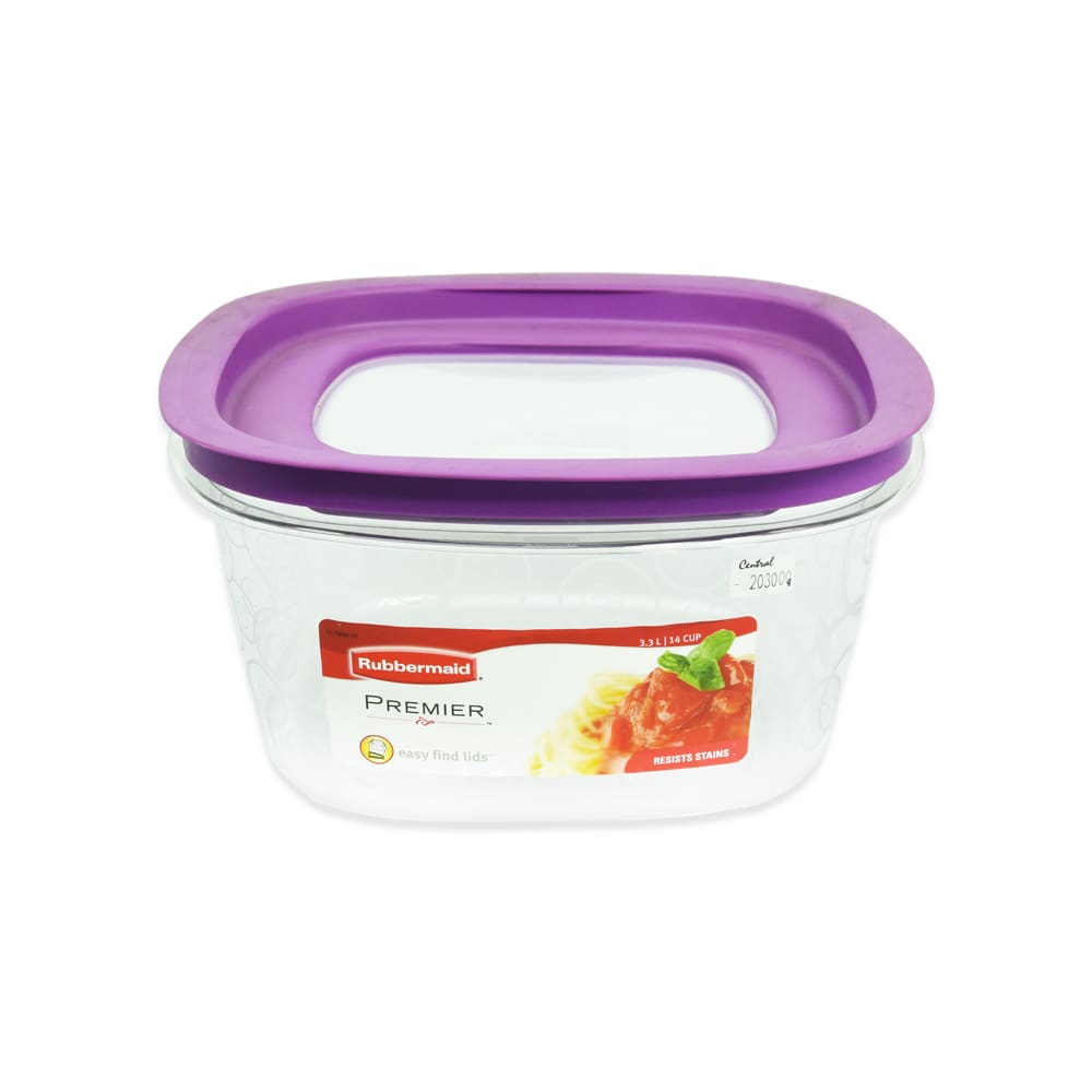 Rubbermaid Premier Easy Find Lids 14-Cup/3.3L Food Storage Container, Grey  