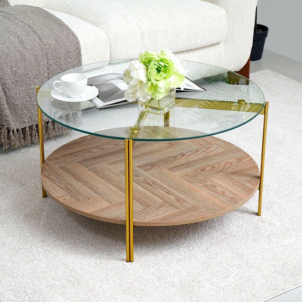 Jual Informa Vega Meja Tamu Round Cokelat Walnut Terbaik | Informa